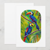 Colorful Toucan Bird Art Kaart (Voorkant / Achterkant)