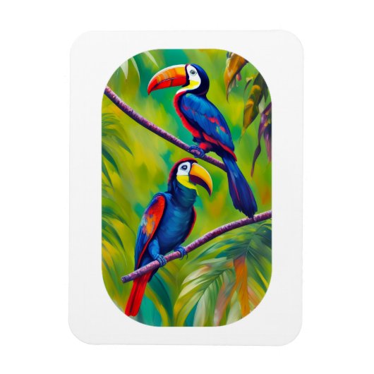 Colorful Toucan Bird Art Magneet (Verticaal)