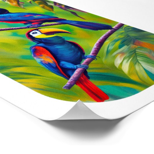 Colorful Toucan Bird Art Poster (Hoek)