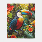 Colorful Toucan Bird Fleece Deken (Voorkant)
