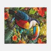 Colorful Toucan Bird Fleece Deken (Voorkant (Horizontaal))