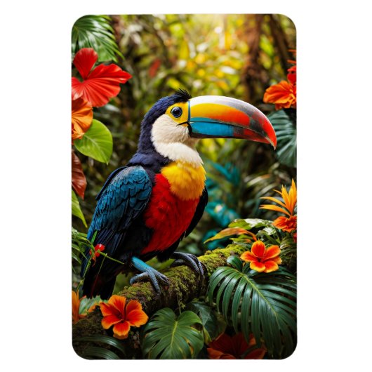 Colorful Toucan Bird Magneet (Verticaal)