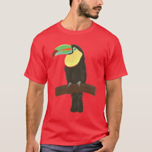 Colorful Toucan Bird Painting on T - shirts