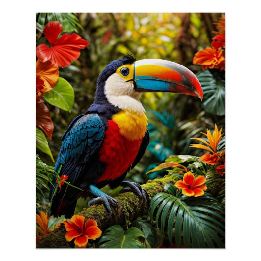 Colorful Toucan Bird Perfect Poster (Voorkant)