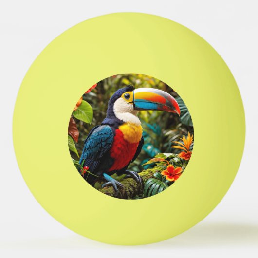 Colorful Toucan Bird Pingpongbal (Voorkant)