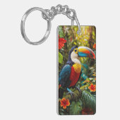 Colorful Toucan Bird Sleutelhanger (Voorkant Links)