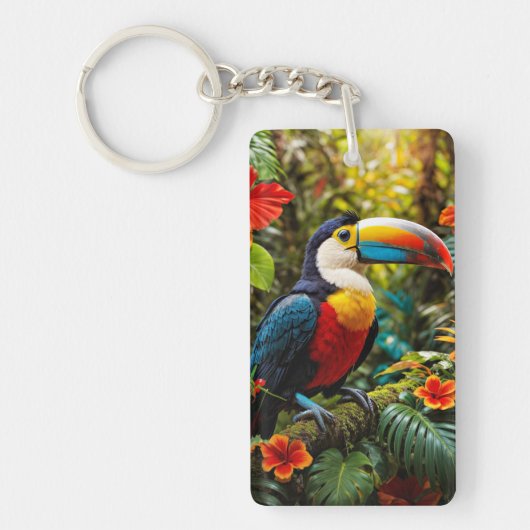 Colorful Toucan Bird Sleutelhanger (Voorkant)
