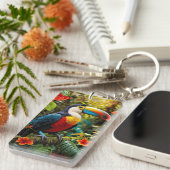 Colorful Toucan Bird Sleutelhanger (Voorkant Rechts)