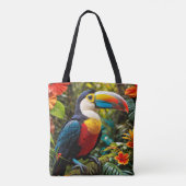 Colorful Toucan Bird Tote Bag (Achterkant)