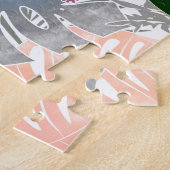 Colorful Toucan en bloemen. Legpuzzel (Zijkant)