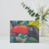 Colorful Toucan Graffiti Briefkaart (Staand voorkant)