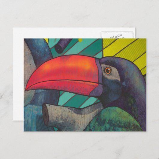 Colorful Toucan Graffiti Briefkaart (Voorkant / Achterkant)