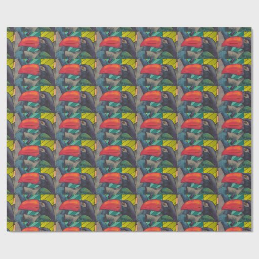 Colorful Toucan Graffiti Cadeaupapier (Vlak)