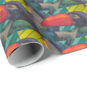 Colorful Toucan Graffiti Cadeaupapier (Rol Hoek)