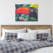 Colorful Toucan Graffiti Canvas Afdruk (Insitu (Slaapkamer))