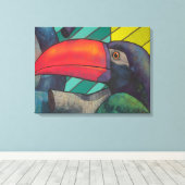 Colorful Toucan Graffiti Canvas Afdruk (Insitu (Houten vloer))