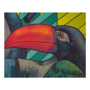 Colorful Toucan Graffiti Perfect Poster