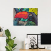 Colorful Toucan Graffiti Poster (Thuiskantoor)