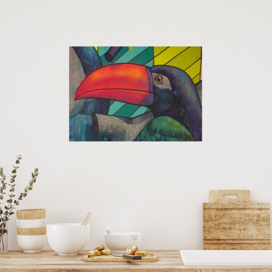 Colorful Toucan Graffiti Poster (Keuken)