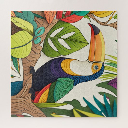 Colorful Toucan Jigzaag Puzzle Legpuzzel (Horizontaal)