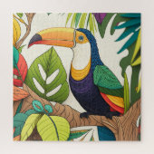 Colorful Toucan Jigzaag Puzzle Legpuzzel (Verticaal)