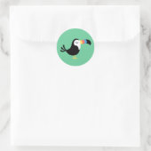 Colorful Toucan Ronde Sticker (Tas)