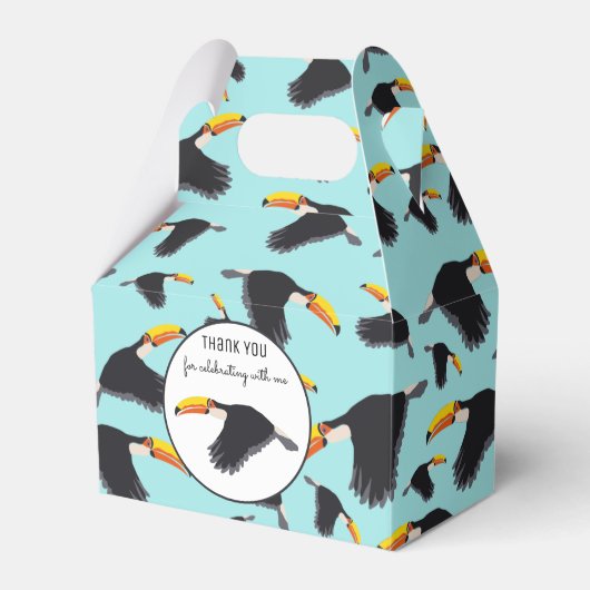 Colorful Toucan Tropical Bird Pattern Bedankdoosjes (Voorkant Zijde)