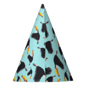 Colorful Toucan Tropical Bird Pattern Birthday Feesthoedjes (Achterkant)