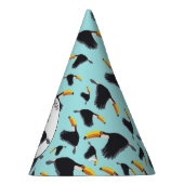 Colorful Toucan Tropical Bird Pattern Birthday Feesthoedjes (Rechts)
