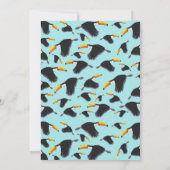 Colorful Toucan Tropical Bird Pattern Birthday Kaart (Achterkant)
