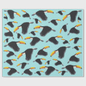 Colorful Toucan Tropical Bird Pattern Cadeaupapier (Vlak)