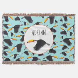 Colorful Toucan Tropical Bird Pattern Deken