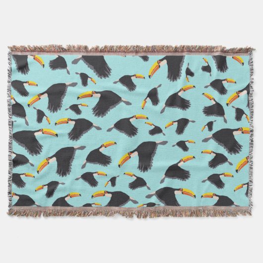 Colorful Toucan Tropical Bird Pattern Deken (Voorkant)