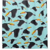 Colorful Toucan Tropical Bird Pattern Douchegordijn (Voorkant)