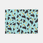 Colorful Toucan Tropical Bird Pattern Fleece Deken (Voorkant (Horizontaal))