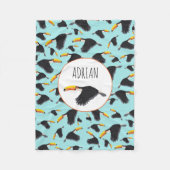 Colorful Toucan Tropical Bird Pattern Fleece Deken (Voorkant)