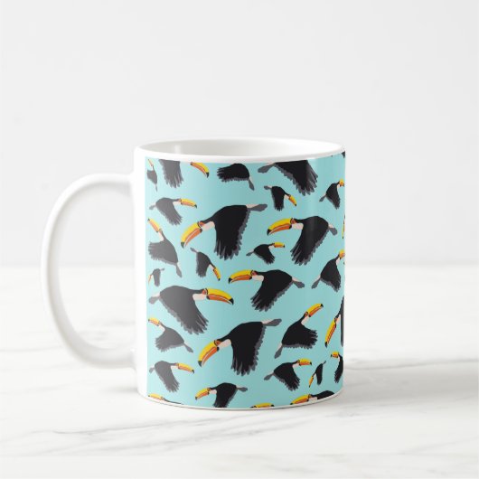 Colorful Toucan Tropical Bird Pattern Koffiemok (Links)