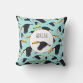 Colorful Toucan Tropical Bird Pattern Kussen (Voorkant)