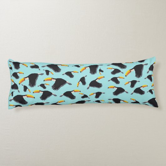 Colorful Toucan Tropical Bird Pattern Lichaamskussen (Achterkant)