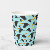 Colorful Toucan Tropical Bird Pattern Papieren Bekers (Voorkant)