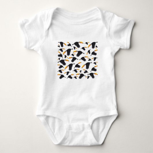 Colorful Toucan Tropical Bird Pattern Romper (Voorkant)