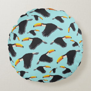 Colorful Toucan Tropical Bird Pattern Rond Kussen