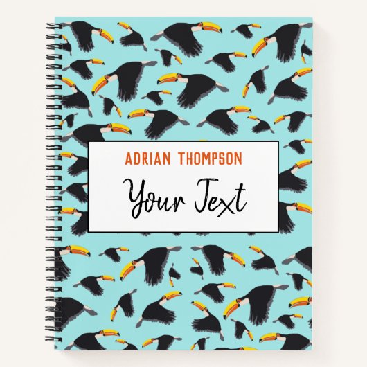 Colorful Toucan Tropical Bird Pattern School Notitieboek (Voorkant)