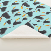 Colorful Toucan Tropical Bird Pattern Sherpa Deken (3/4)