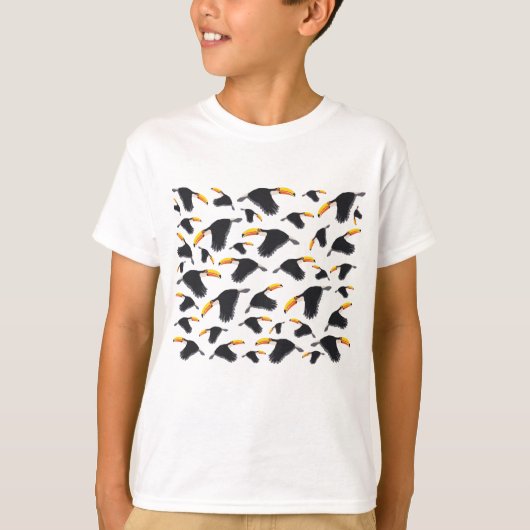 Colorful Toucan Tropical Bird Pattern T-shirt (Voorkant)