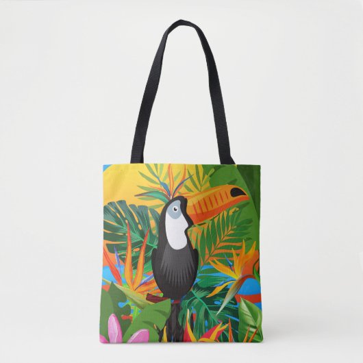 Colorful Toucan Tropical Rainforest Canvas tas (Voorkant)