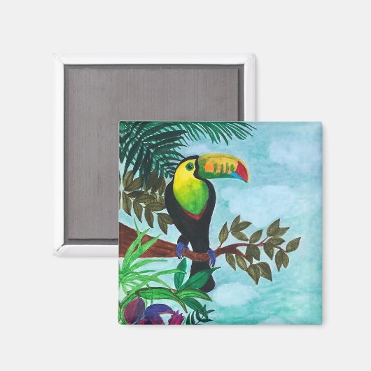 Colorful Toucan Tropical Rainforest Magnet (Voorkant / Achterkant)