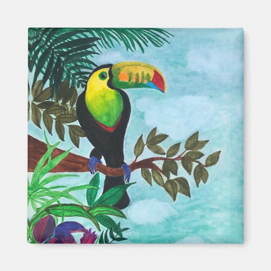 Colorful Toucan Tropical Rainforest Magnet (Voorkant)