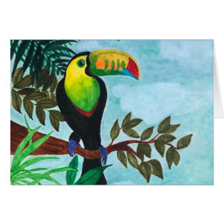 Colorful Toucan Tropical Rainforest Note Kaart