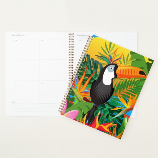 Colorful Toucan Tropical Rainforest Planner Book (Display)